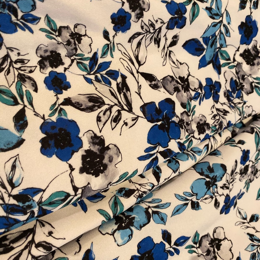 Torrid Blue and White Floral Skirt